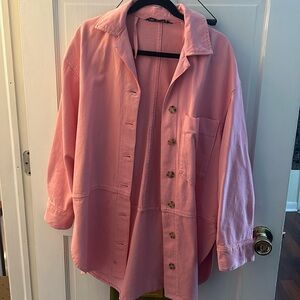 Zara Denim Pink Oversized Shacket